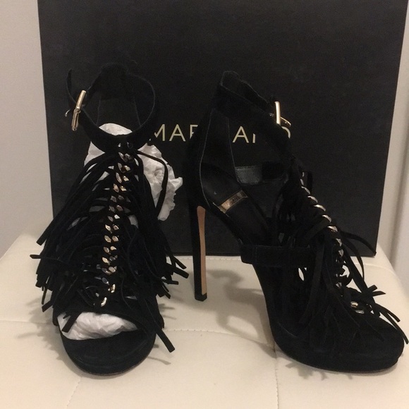 Marciano Black Suede PMCASSIE-EU 4-3/4” Heels - Picture 4 of 11